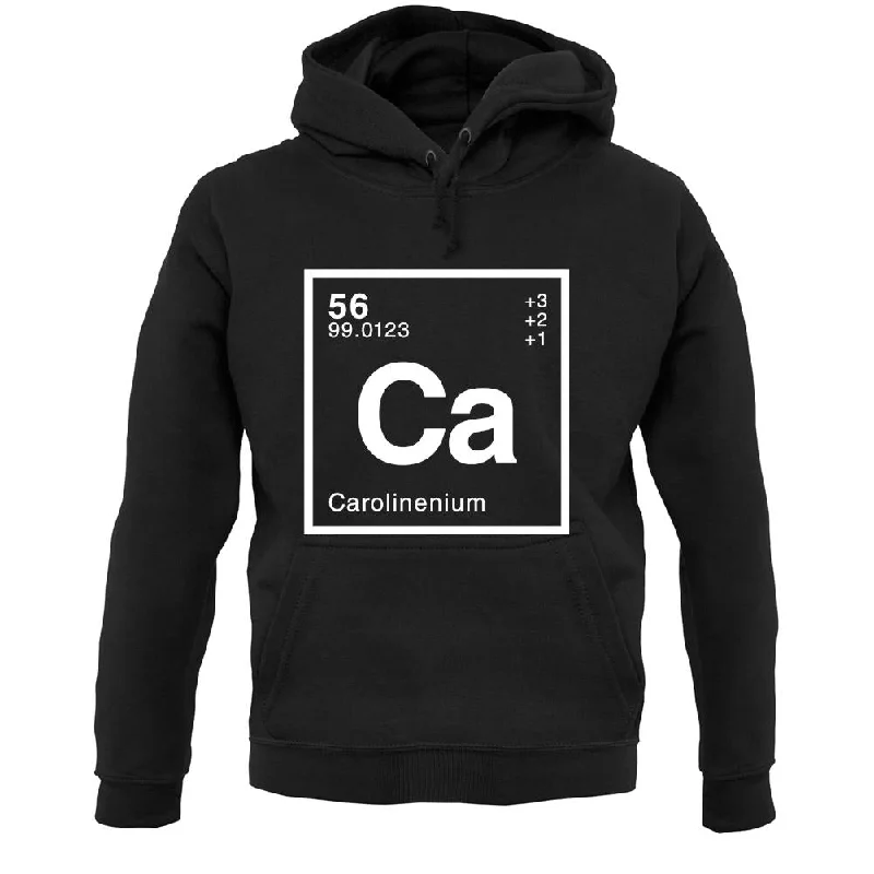 Caroline - Periodic Element Unisex Hoodie Hoodie with Toggle Buttons Decorative Unique Caroline - Periodic Element Unisex Hoodie Hoodie with Toggle Buttons Decorative Unique