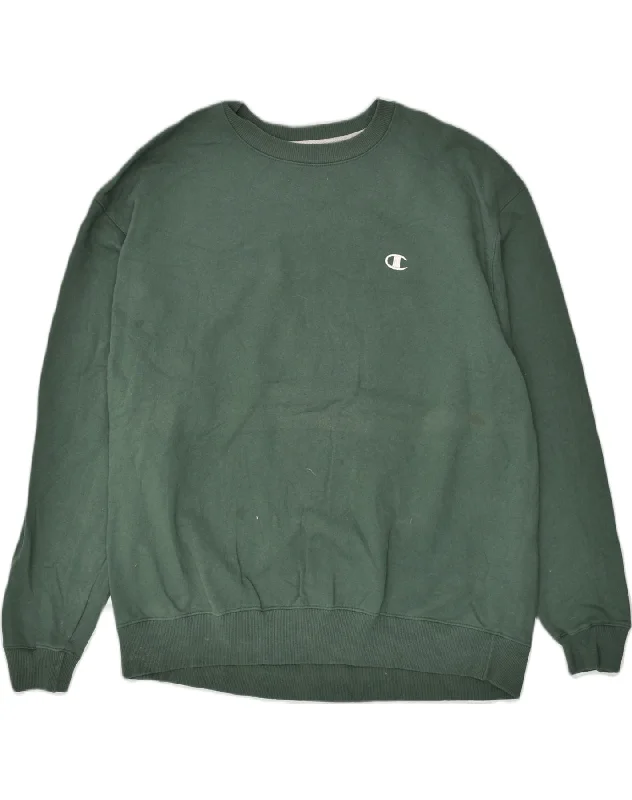 CHAMPION Mens Sweatshirt Jumper 2XL Green Cotton