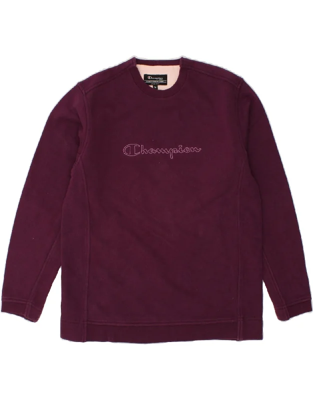 CHAMPION Womens Graphic Sweatshirt Jumper UK 14 Medium Burgundy Cotton Hoodie with Earth Tones Natural Calm CHAMPION Womens Graphic Sweatshirt Jumper UK 14 Medium Burgundy Cotton Hoodie with Earth Tones Natural Calm