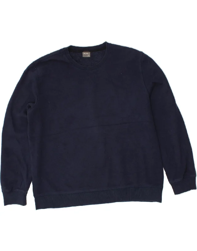 EDDIE BAUER Mens Sweatshirt Jumper 2XL Navy Blue Cotton