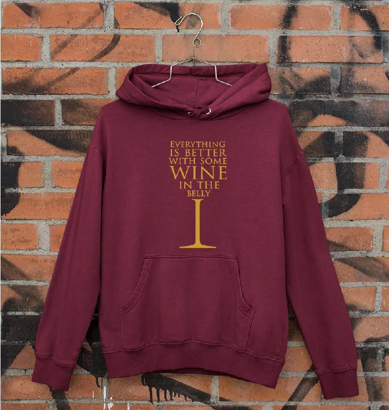 GOT Game Of Thrones Wine In The Belly Unisex Hoodie for Men/Women Hoodie with Hem Elastic Stretchable Comfortable GOT Game Of Thrones Wine In The Belly Unisex Hoodie for Men/Women Hoodie with Hem Elastic Stretchable Comfortable