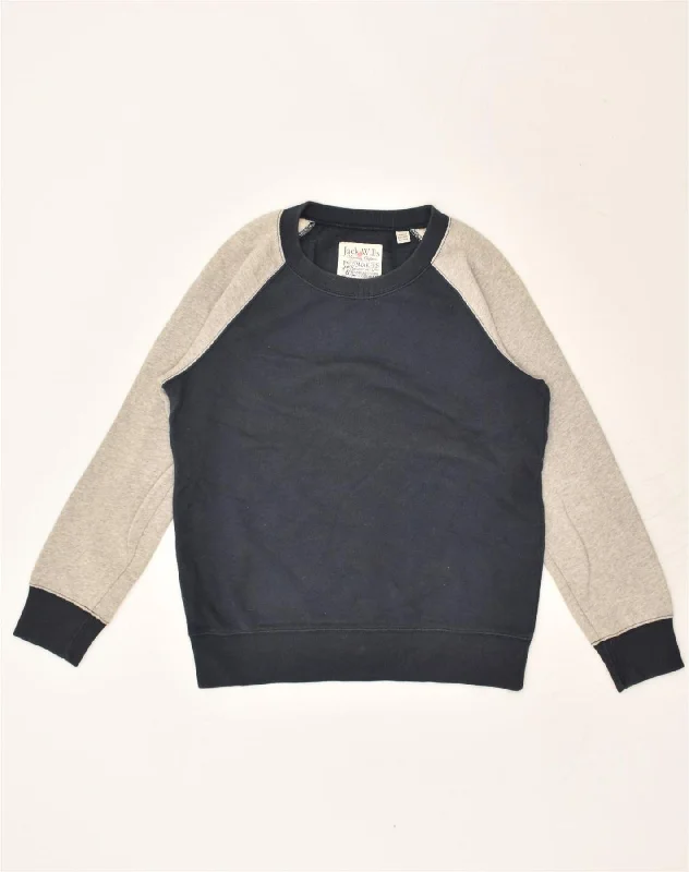 JACK WILLS Womens Sweatshirt Jumper UK 10 Small  Navy Blue Colourblock