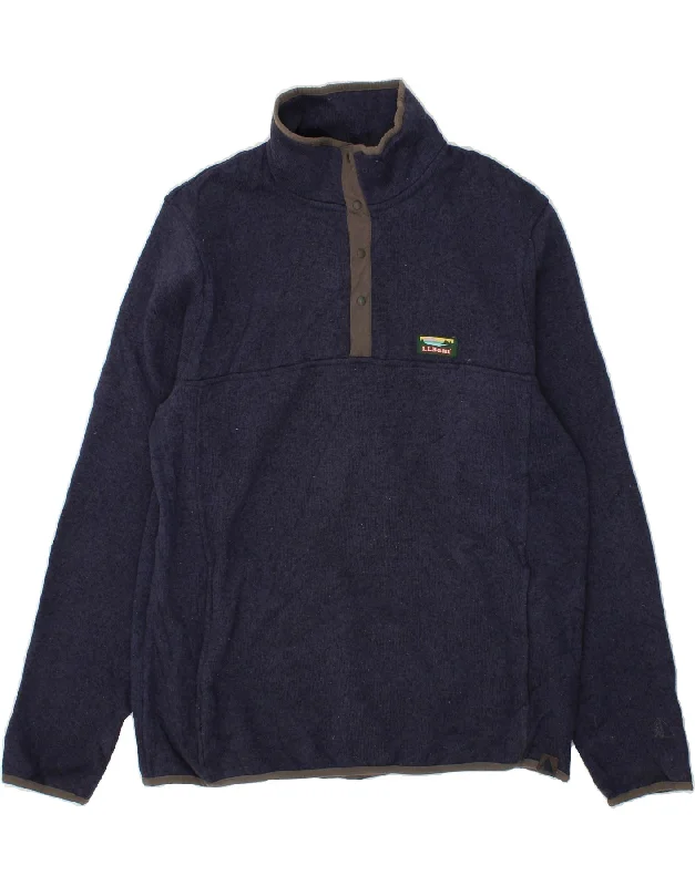 L.L.BEAN Mens Tall Button Neck Sweatshirt Jumper Large Navy Blue Polyester Hoodie with Hem Detail Decorative Unique L.L.BEAN Mens Tall Button Neck Sweatshirt Jumper Large Navy Blue Polyester Hoodie with Hem Detail Decorative Unique