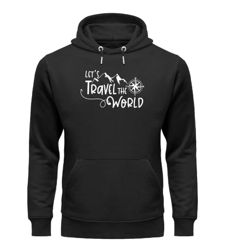 Lets travel the world - Unisex Premium Organic Hoodie Hoodie with Emblem Brand Identity Lets travel the world - Unisex Premium Organic Hoodie Hoodie with Emblem Brand Identity