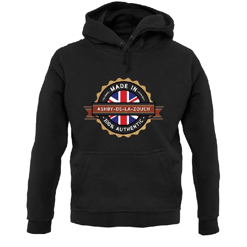 Made In Ashby-De-La-Zouch 100% Authentic Unisex Hoodie Hoodie with Hem Ribbing Snug Secure Made In Ashby-De-La-Zouch 100% Authentic Unisex Hoodie Hoodie with Hem Ribbing Snug Secure