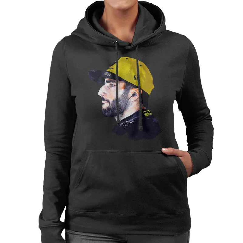 Motorsport Images Daniel Ricciardo Women's Hooded Sweatshirt Hoodie with Metallic Shiny Futuristic Motorsport Images Daniel Ricciardo Women's Hooded Sweatshirt Hoodie with Metallic Shiny Futuristic