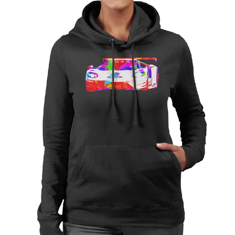 Motorsport Images Ford GT Circuit De La Sarthe Women's Hooded Sweatshirt Cotton Hoodie Fleece Lining Warmth Motorsport Images Ford GT Circuit De La Sarthe Women's Hooded Sweatshirt Cotton Hoodie Fleece Lining Warmth
