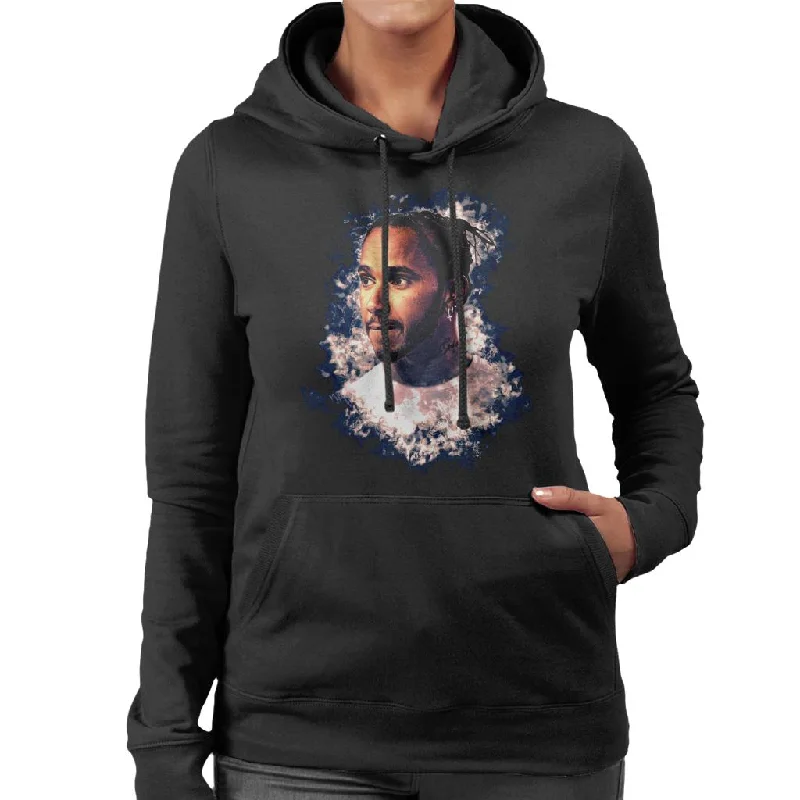 Motorsport Images Lewis Hamilton Portrait Women's Hooded Sweatshirt Hoodie with Elastic Cuffs Stretchable Comfortable Motorsport Images Lewis Hamilton Portrait Women's Hooded Sweatshirt Hoodie with Elastic Cuffs Stretchable Comfortable