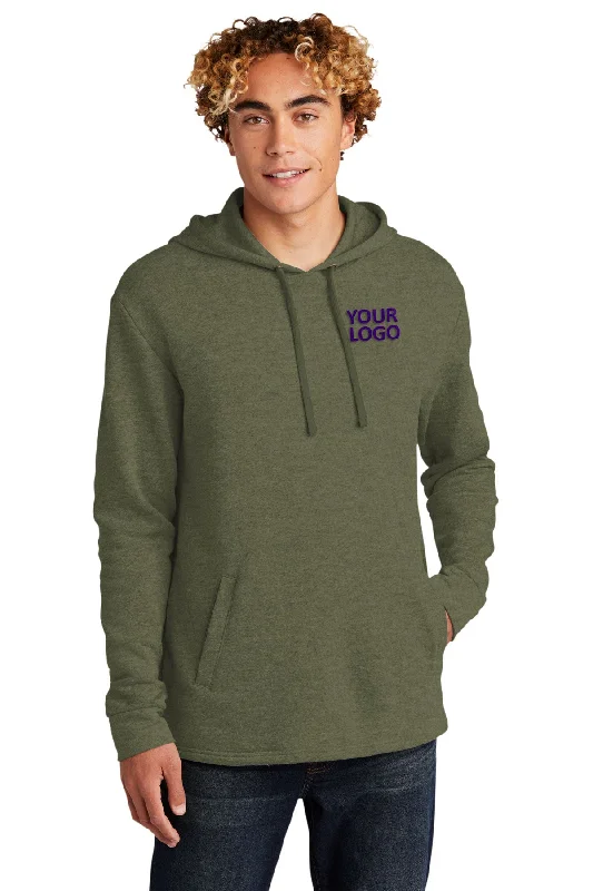 Next Level Unisex PCH Fleece Customized Hoodies, Heather Military Green Hoodie with Hem Frayed Vintage Worn Next Level Unisex PCH Fleece Customized Hoodies, Heather Military Green Hoodie with Hem Frayed Vintage Worn