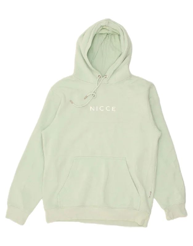 NICCE Mens Graphic Hoodie Jumper Small Green Cotton