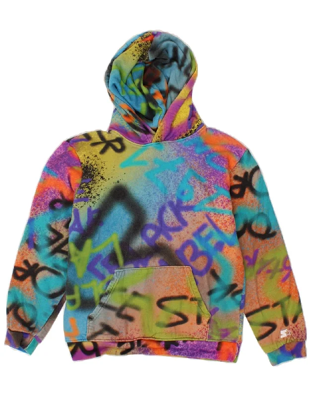 STARTER Girls Graphic Hoodie Jumper 15-16 Years Multicoloured Tie Dye