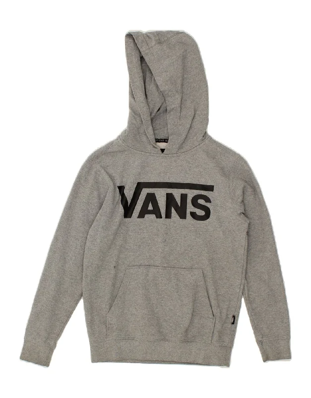 VANS Womens Graphic Hoodie Jumper UK 10 Small Grey