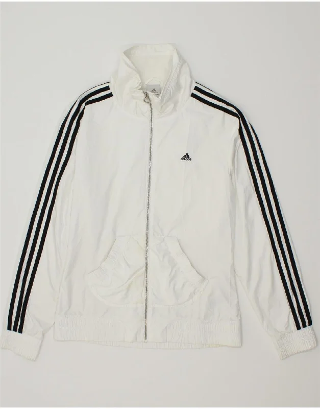 ADIDAS Womens Bomber Jacket UK 12 Medium White Polyester Nylon Jacket Polyester Jacket Spandex Jacket ADIDAS Womens Bomber Jacket UK 12 Medium White Polyester Nylon Jacket Polyester Jacket Spandex Jacket