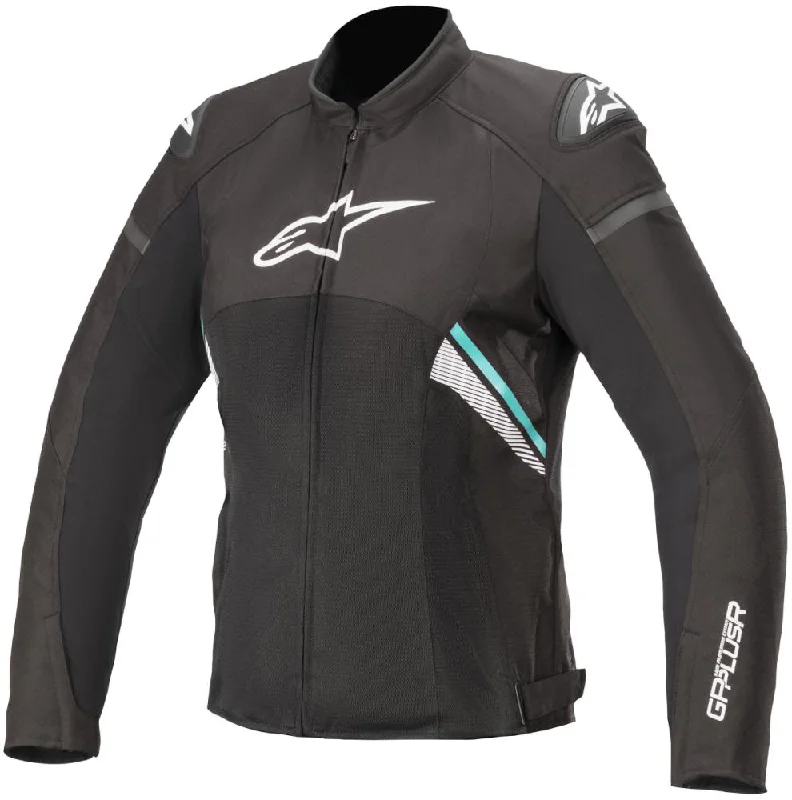 Alpinestars Women’s Stella T-GP Plus R v3 Airflow Black, White and Teal Textile Jacket Wool Jacket Cashmere Jacket Tweed Jacket Alpinestars Women’s Stella T-GP Plus R v3 Airflow Black, White and Teal Textile Jacket Wool Jacket Cashmere Jacket Tweed Jacket