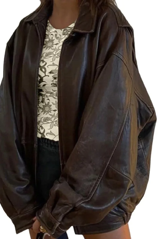 Women's Handmade Oversize Real Leather Distressed Brown Bomber Jacket Striped Jacket Polka Dot Jacket Floral Jacket Women's Handmade Oversize Real Leather Distressed Brown Bomber Jacket Striped Jacket Polka Dot Jacket Floral Jacket