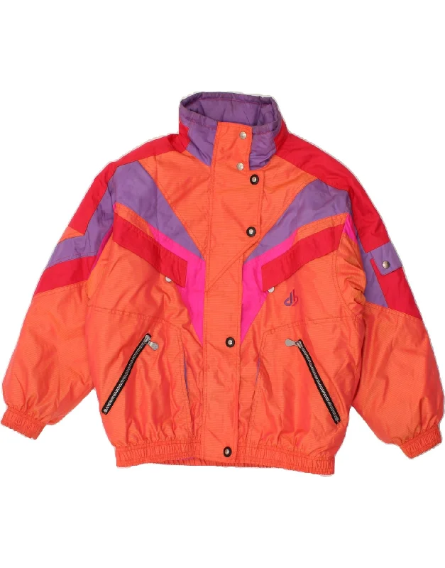 DUBIN Womens Windbreaker Jacket IT 42 Medium Orange Colourblock Polyamide Satin Jacket Silk Jacket Chiffon Jacket DUBIN Womens Windbreaker Jacket IT 42 Medium Orange Colourblock Polyamide Satin Jacket Silk Jacket Chiffon Jacket