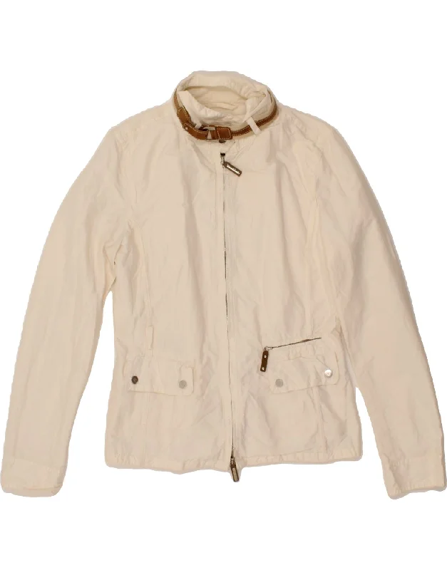HENRY COTTONS Womens Bomber Jacket IT 44 Medium Off White Cotton Print Jacket Jacquard Jacket Patchwork Jacket HENRY COTTONS Womens Bomber Jacket IT 44 Medium Off White Cotton Print Jacket Jacquard Jacket Patchwork Jacket