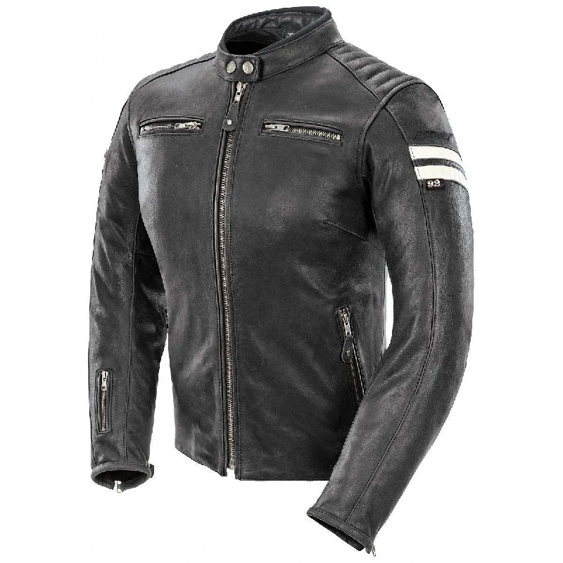 Joe Rocket Classic 92 Womens Black and White Leather Jacket Striped Jacket Polka Dot Jacket Floral Jacket Joe Rocket Classic 92 Womens Black and White Leather Jacket Striped Jacket Polka Dot Jacket Floral Jacket