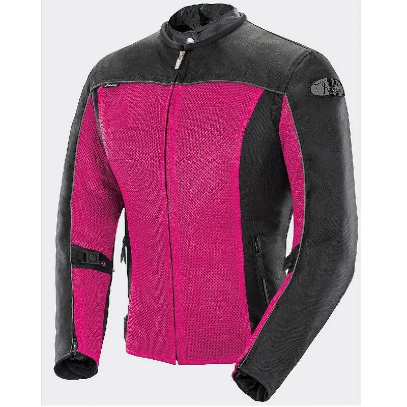 Joe Rocket Velocity Women's Pink/Black Mesh Jacket Chenille Fabric Brocade Fabric Lace Fabric Joe Rocket Velocity Women's Pink/Black Mesh Jacket Chenille Fabric Brocade Fabric Lace Fabric