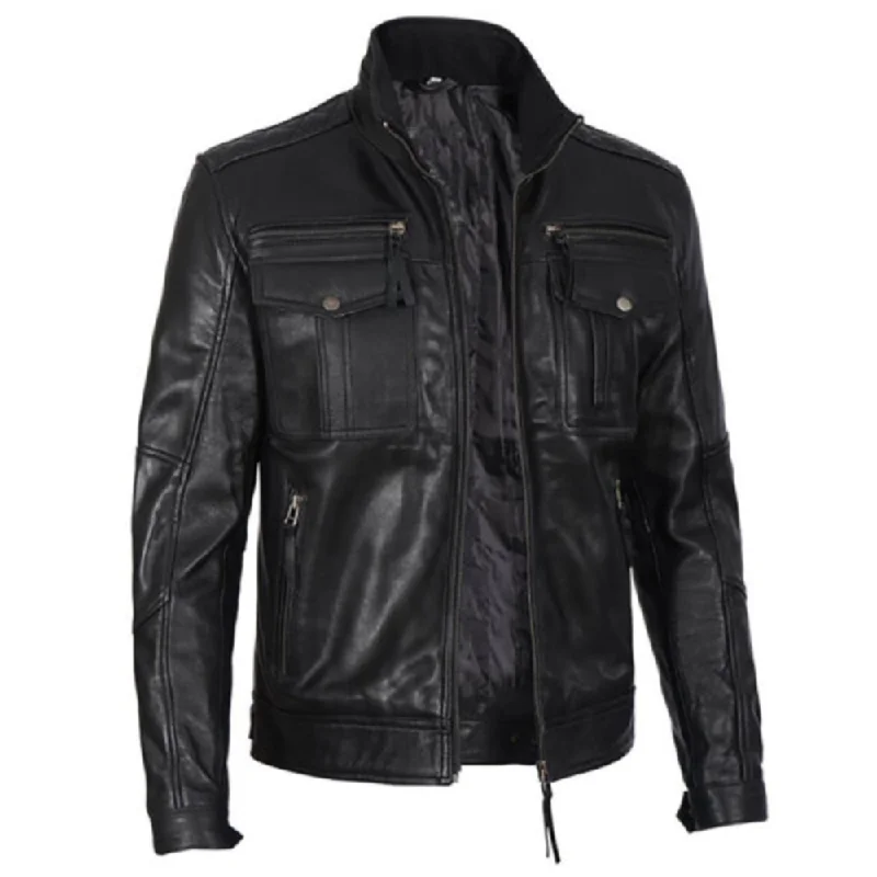 Men’s Cafe Racer Leather Black Jacket Striped Jacket Polka Dot Jacket Floral Jacket Men’s Cafe Racer Leather Black Jacket Striped Jacket Polka Dot Jacket Floral Jacket