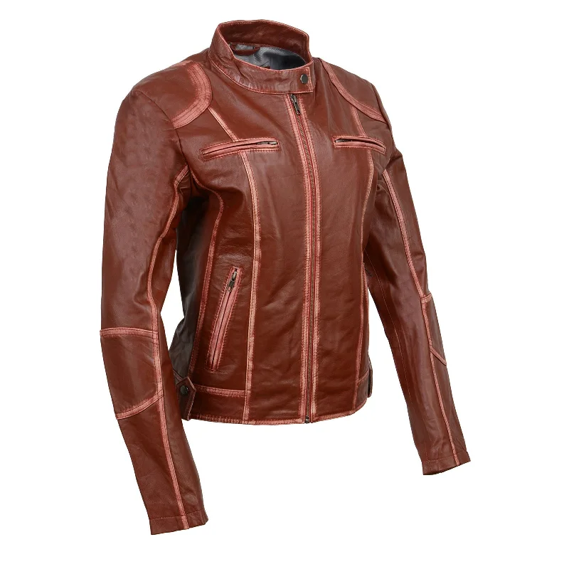 Milwaukee Leather SFL2830 Women's Maroon Sheepskin Scuba Style Fashion Leather Jacket Hoodie Zip-Up Jacket Button-Up Jacket Milwaukee Leather SFL2830 Women's Maroon Sheepskin Scuba Style Fashion Leather Jacket Hoodie Zip-Up Jacket Button-Up Jacket