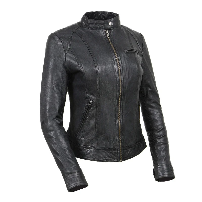 Milwaukee Leather Vintage SFL2811 Women's Black Zipper Front Motorcycle Casual Fashion Leather Jacket Rayon Jacket Velvet Jacket Corduroy Jacket Milwaukee Leather Vintage SFL2811 Women's Black Zipper Front Motorcycle Casual Fashion Leather Jacket Rayon Jacket Velvet Jacket Corduroy Jacket