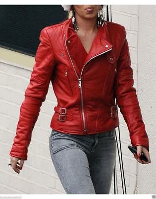 Red Women's Moto Lambskin Real Leather Jacket Motorcycle Slim fit Biker Jacket Oversized Jacket Tailored Jacket Straight Jacket Red Women's Moto Lambskin Real Leather Jacket Motorcycle Slim fit Biker Jacket Oversized Jacket Tailored Jacket Straight Jacket