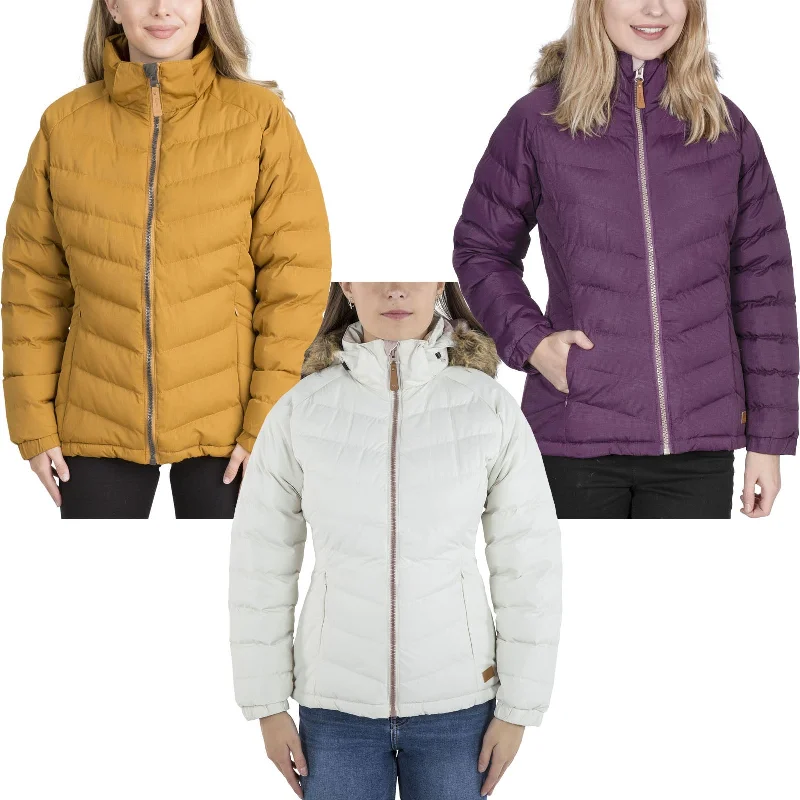 Trespass Womens Nadina Fur Lined Padded Jacket Collared Jacket Crew Neck Jacket Turtle Neck Jacket Trespass Womens Nadina Fur Lined Padded Jacket Collared Jacket Crew Neck Jacket Turtle Neck Jacket