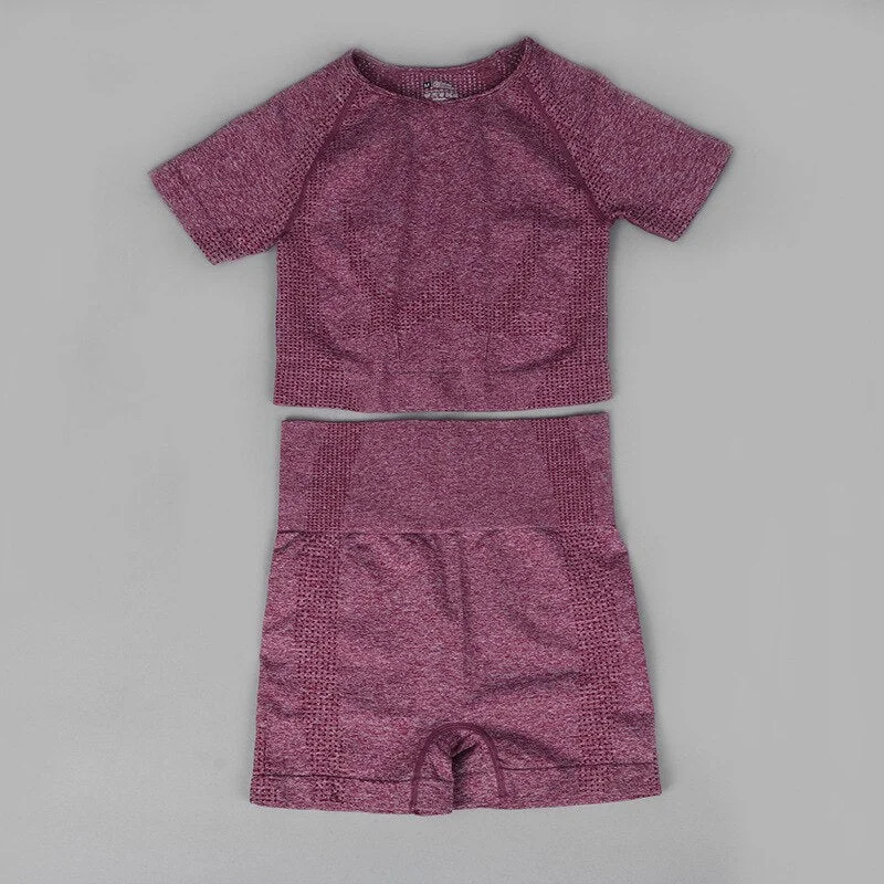 Wine red short 2pc