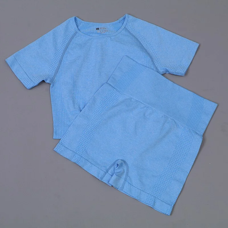 Sky blue short 2pc