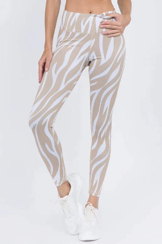 Active Animal Stripes Graphic Workout Leggings