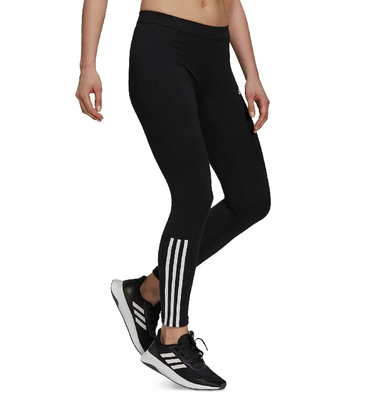 Adidas Womens Essentials Fitted 3 Stripes 7/8 Leggings