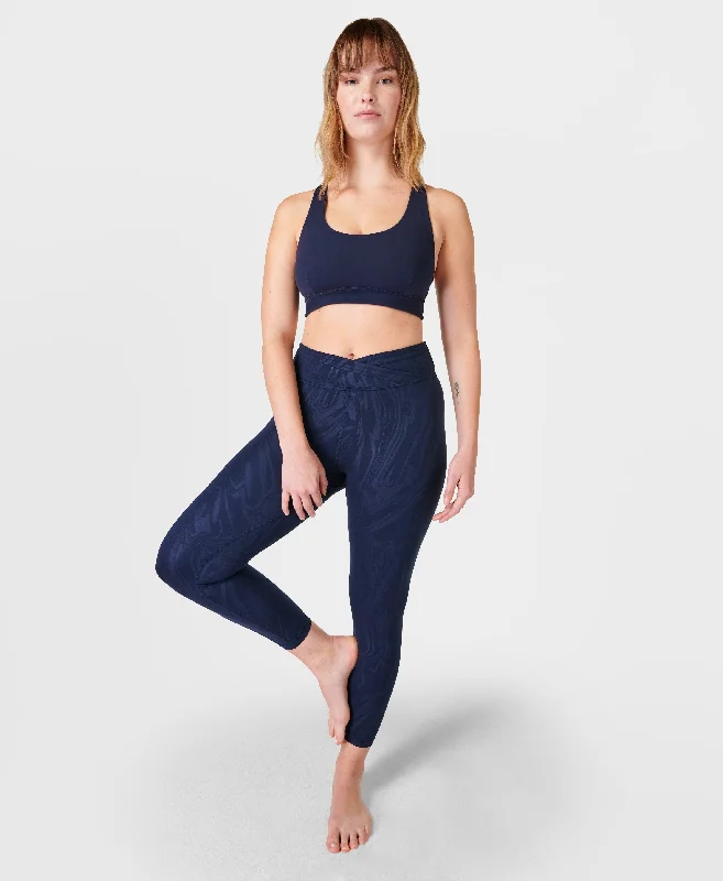 All Day Wrap Waist 7/8 Legging Sb8729e78 Blue-Slicked-Emboss