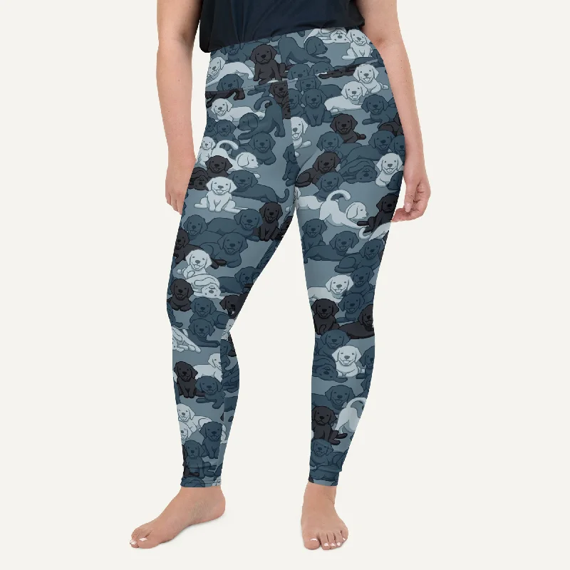 Dogs Camouflage Navy Plus Size Leggings