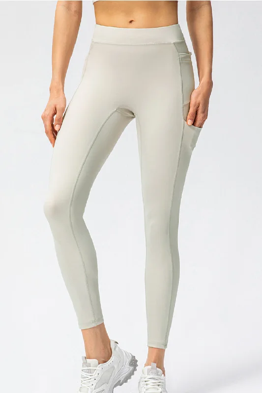 Drawstring Exposed Seam Sports Leggings