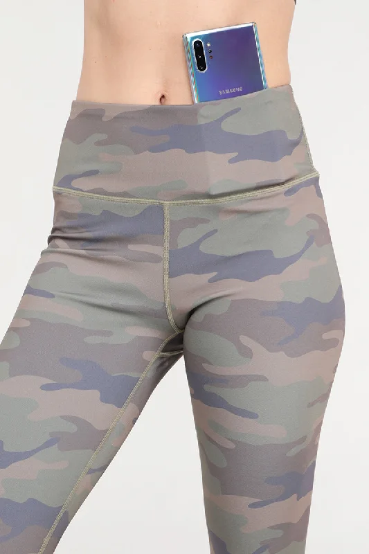 Fade into Camo Active Workout Capri Leggings