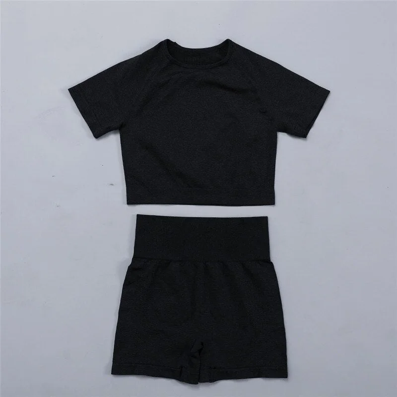 black 2pc short set