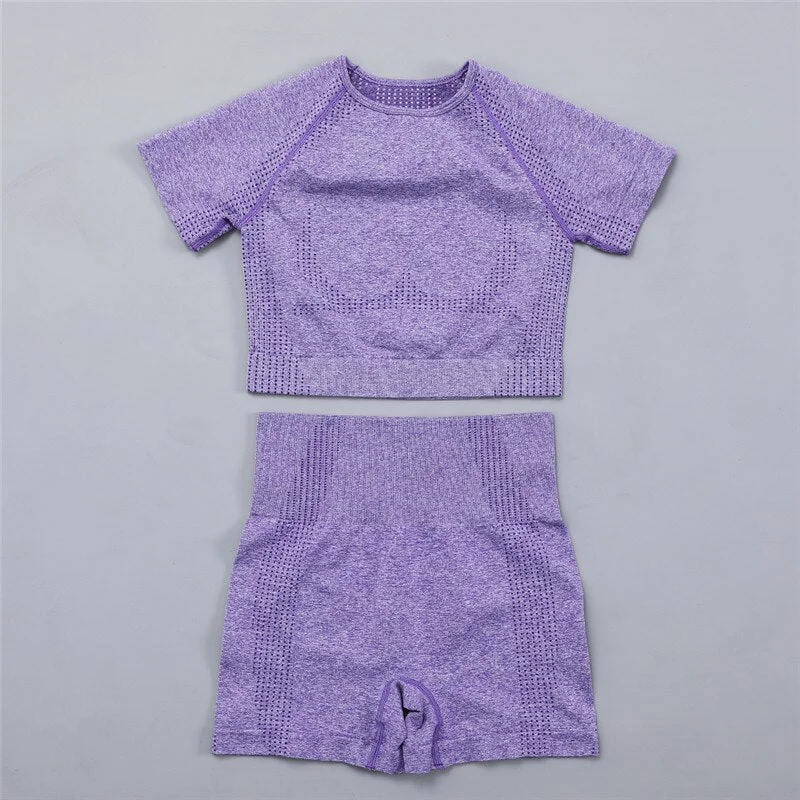 purple 2pc short set