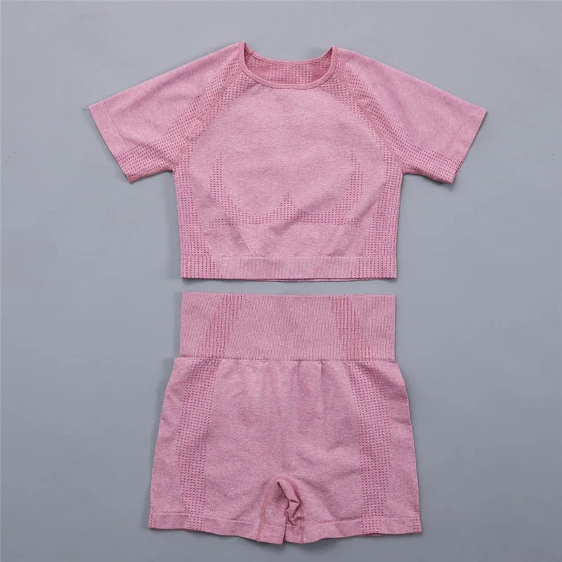 pink 2pc short set