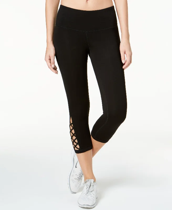 ID Ideology Womens Essentials Cutout Cropped Leggings