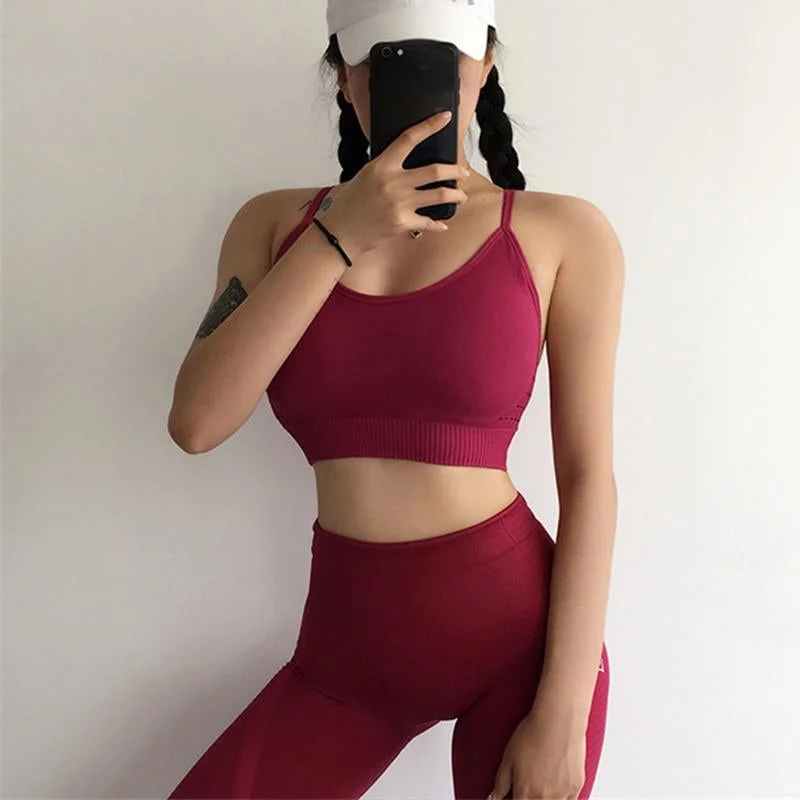 Sports Bra Leggings Workout Running Tracksuits