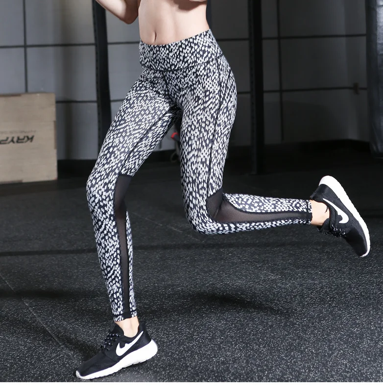 Women Casual High Waist Floral Printed Yoga Leggings