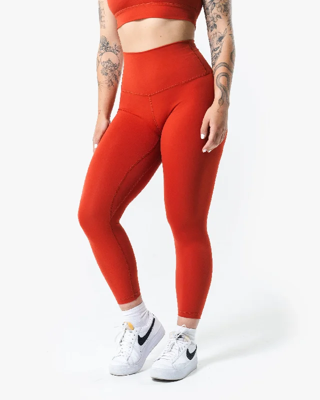 Core Script Legging - Stone Red