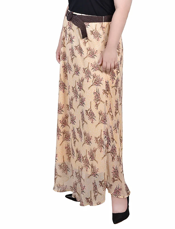Plus Size Chiffon Maxi Skirt denim skirt fashionable
