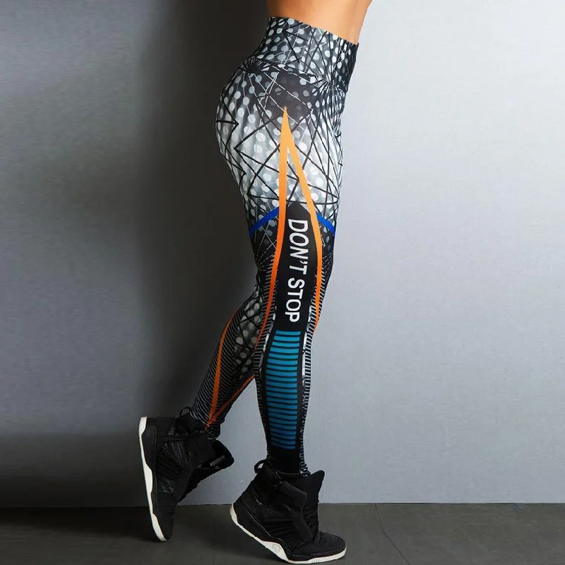 3D Printed Slim High Waist Leggings for Women Cozy Fashion Leggings