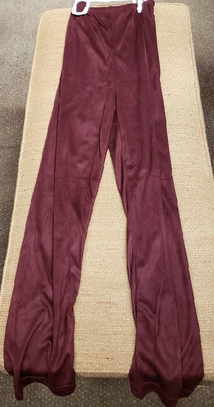 Alexis -- Women's Poly Fashion Leggings -- Burgundy Cozy Full-Length Workout Leggings Alexis -- Women's Poly Fashion Leggings -- Burgundy Cozy Full-Length Workout Leggings