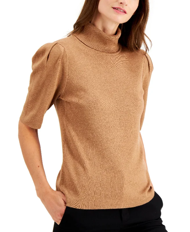 Alfani Womens Elbow Sleeve Turtleneck Sweater Cotton Fabric Linen Fabric Terry Fabric Alfani Womens Elbow Sleeve Turtleneck Sweater Cotton Fabric Linen Fabric Terry Fabric