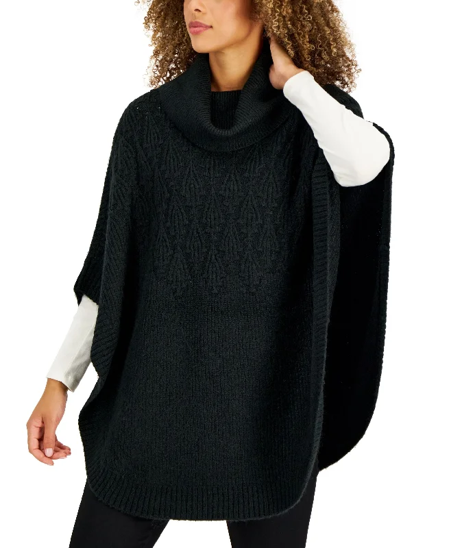 Charter Club Womens Turtleneck Sweater Poncho Lace Blend Ribbed Blend Corduroy Blend Charter Club Womens Turtleneck Sweater Poncho Lace Blend Ribbed Blend Corduroy Blend