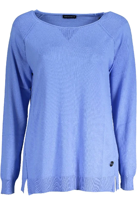 Light Blue Viscose Women Sweater