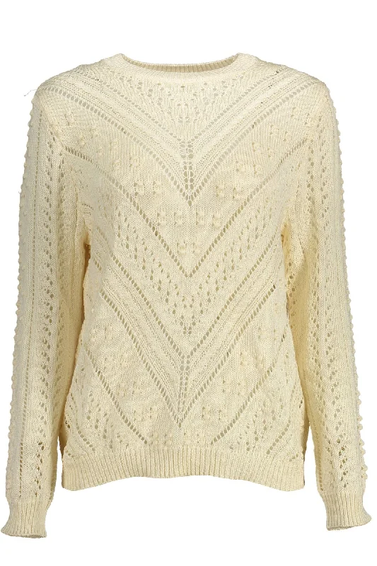 White Acrylic Women Sweater